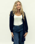 Cardigan lungo in misto lana - Comfort e chic