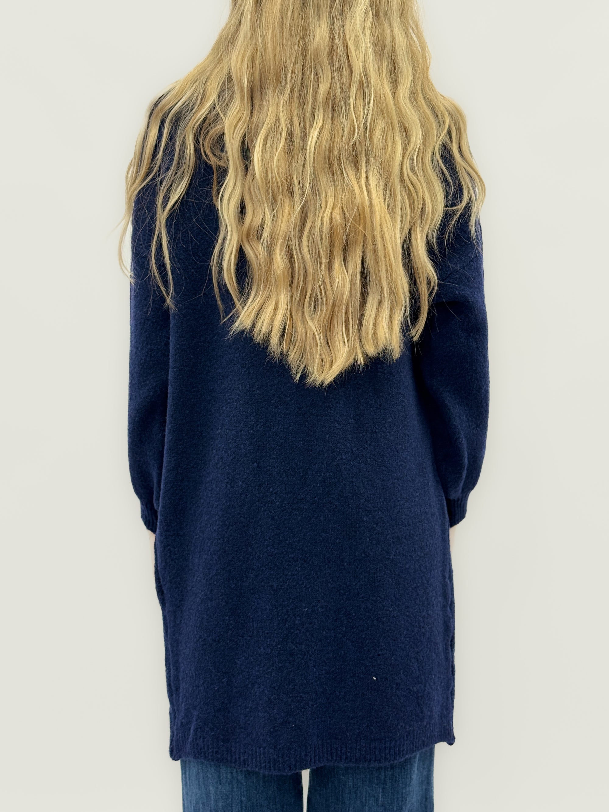 Cardigan lungo in misto lana - Comfort e chic