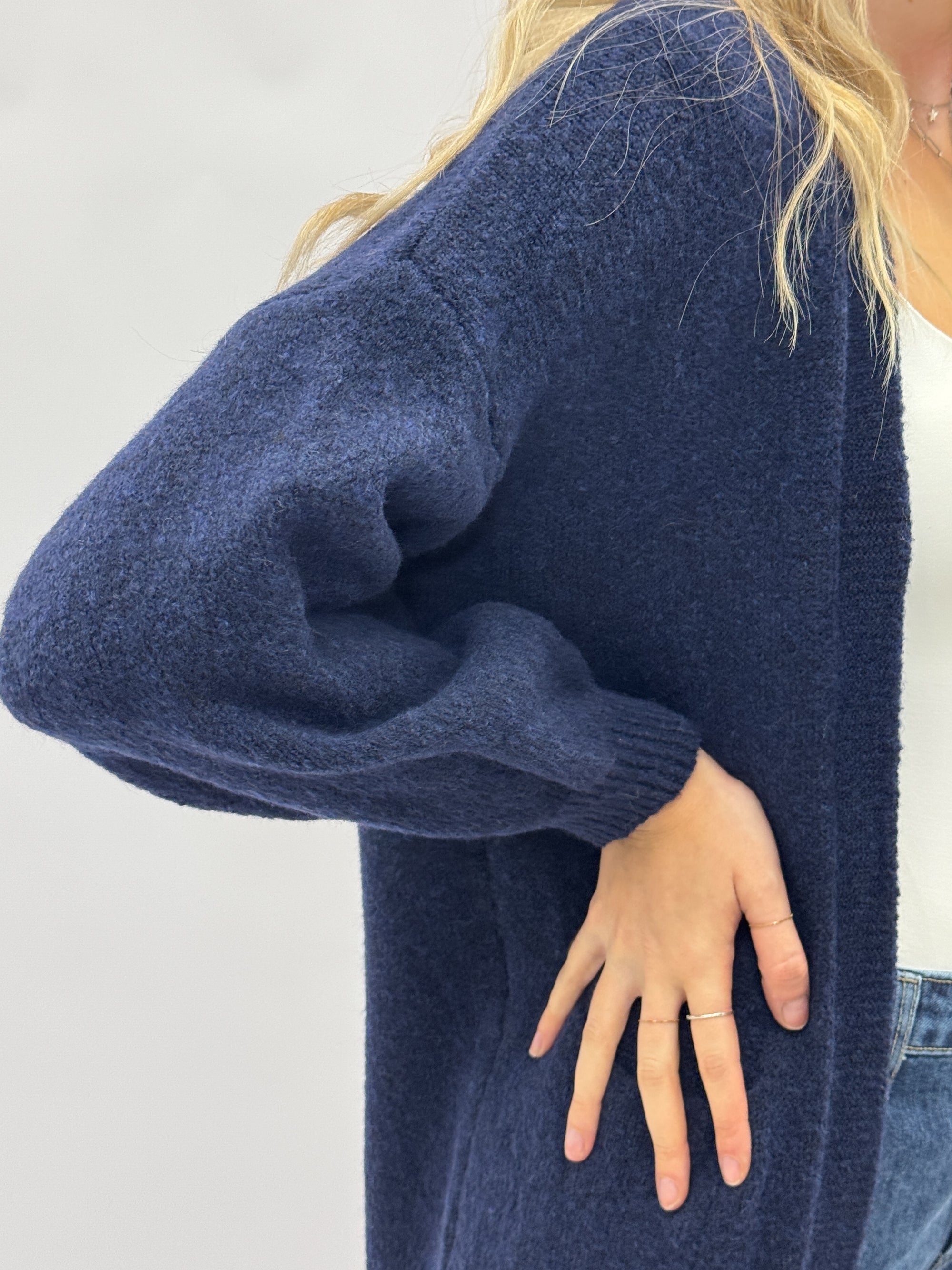 Cardigan lungo in misto lana - Comfort e chic