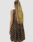 Abito Pois in Cotone con Scollo a V