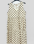Abito Pois in Cotone con Scollo a V