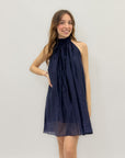 Abito corto leggero scollo halter