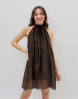 Abito corto leggero scollo halter