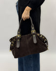 Borsa artigianale in vera pelle scamosciata – Made in Italy