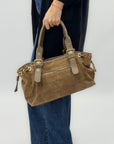 Borsa artigianale in vera pelle scamosciata – Made in Italy
