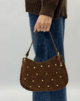 Borsa Eva in vera pelle scamosciata – Made in Italy
