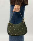 Borsa Eva in vera pelle scamosciata – Made in Italy