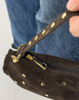 Borsa Eva in vera pelle scamosciata – Made in Italy