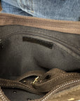 Borsa Eva in vera pelle scamosciata – Made in Italy