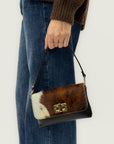 Borsa in vera pelle con stampa animalier – Made in Italy