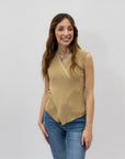 Maglia in lurex scollo a V