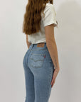 Pantaloni jeans super skinny vita alta