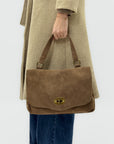 Borsa Siena in vera pelle scamosciata – Made in Italy