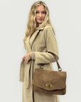 Borsa Siena in vera pelle scamosciata – Made in Italy