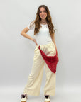 Pantaloni con foulard bendana