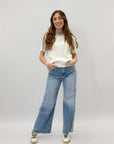 Pantaloni jeans gamba larga