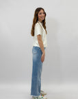 Pantaloni jeans gamba larga