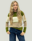 Maglione a righe in misto lana e cashmere – Colori naturali o blu