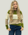 Maglione a righe in misto lana e cashmere – Colori naturali o blu