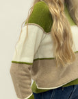 Maglione a righe in misto lana e cashmere – Colori naturali o blu