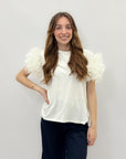 T-shirt con maniche tulle