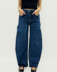 Jeans wide leg a vita alta