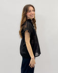 Camicia mezza maniche in pizzo