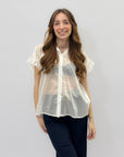 Camicia mezza maniche in pizzo