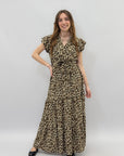 Abito lungo leopardato