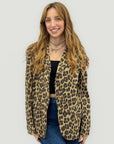 Blazer leopardato in cotone
