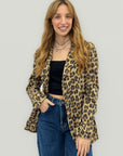 Blazer leopardato in cotone