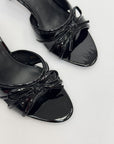 Mules con fiocco in vernice