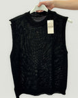 Gilet in maglia girocollo