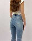 Pantaloni lunghi flare taglia comoda