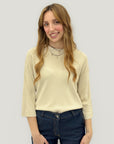 Maglia basic manica 3/4 girocollo