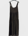 Abito Lungo 100% cotone con Spalline Larghe e Balze Morbide