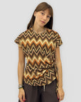Maglia Fantasia Zig Zag con Nodo Laterale