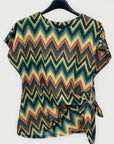 Maglia Fantasia Zig Zag con Nodo Laterale