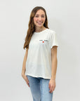 T-shirt con scritta "odio tutti"