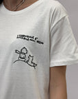 T-shirt con scritta "l'essenziale è invisibile agli occhi"