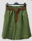 Pantaloncini con Cintura e Borchie a Stella