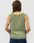 Maglia Smanicata con Balza sul Fondo