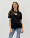 T-shirt in cotone con cuore