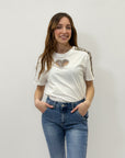T-shirt in cotone con cuore