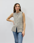Gilet maglia con bottoni