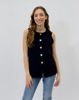 Gilet maglia con bottoni