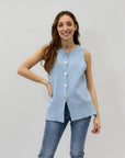 Gilet maglia con bottoni