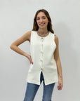 Gilet maglia con bottoni