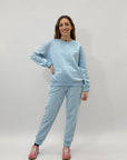 Completo felpa e pantalone con strass
