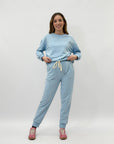Completo felpa e pantalone con strass